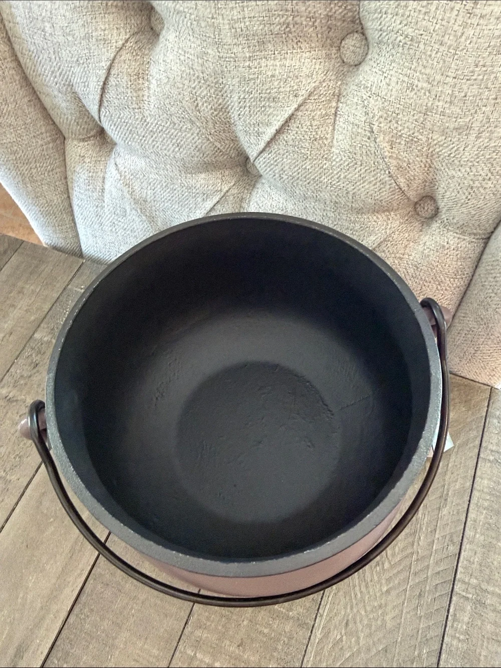 Smith & Clark 6QT Enameled Cast Iron Cauldron Matte Purple Dutch Oven with Lid